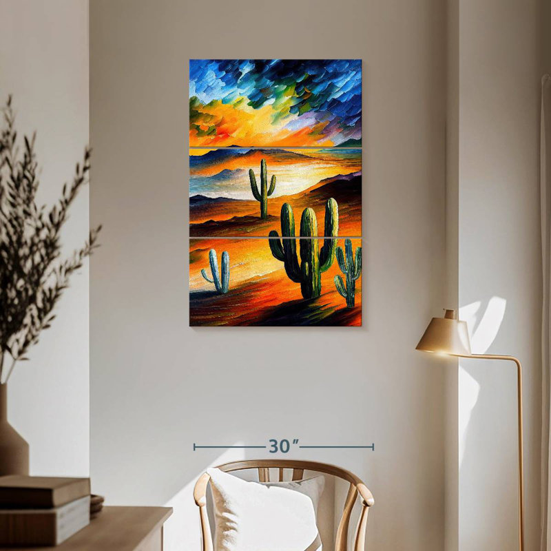 Desert Cactus I, 57" H x 36" W