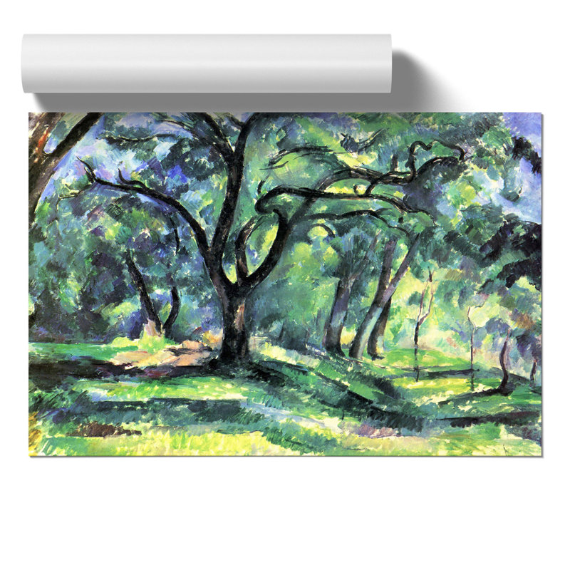 In The Woods by Paul Cezanne - No Frame Painting, 42cm H x 59cm W x 0.1cm D