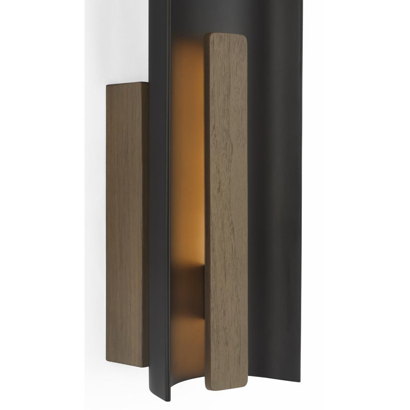 Anne-Marie Barton Remi 18" Sconce, Matte Carbon/Warm Walnut