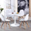 Table de cuisine avec plateau en marbre blanc et pieds en métal - Stable, facile à assembler, nettoyage facile