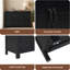Buffet de rangement à 4 portes avec tablettes réglables et poignées rétro Atimon, rangement spacieux, pieds en pin, pour le salon, le bureau et le vestibule-1184652816