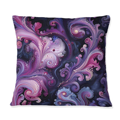 Coussin décoratif mauve, rose, fluide et magie I