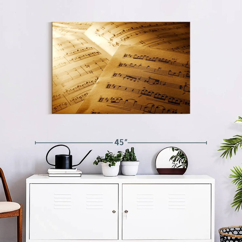 Abarca Printed Musical Notes, 24" H x 36" W