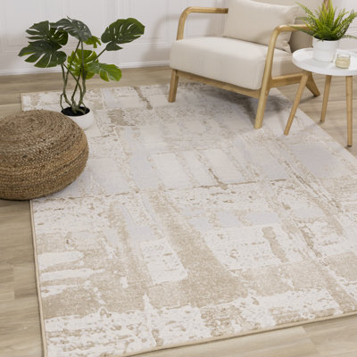 Lilith Abstract Cream Area Rug