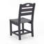 Chaises de salle à manger en PEHD gris durable, conception sans accoudoirs peu encombrante pour une utilisation extérieure moderne