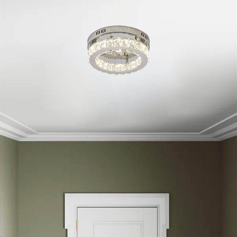 Letitia Modern LED Round Crystal Flush Mount