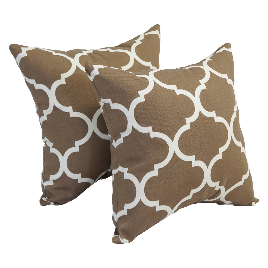 Outdoor Cushion Collection Indoor/Outdoor Geometric Throw Pillow (Set of 2) Blazing Needles 