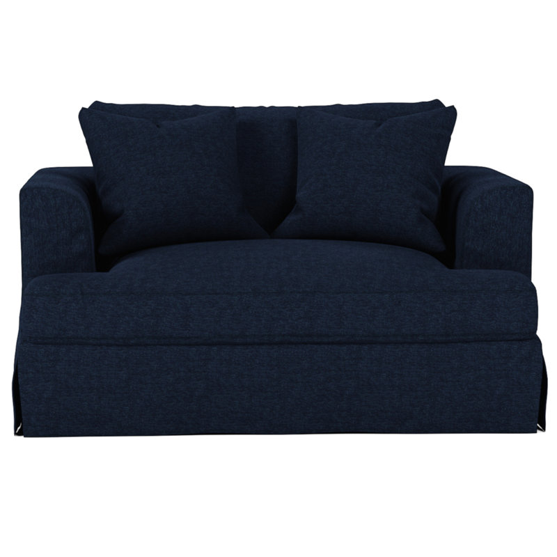 Chaise et demi en polyester Mcneese, Mélange de polyester bleu marine
