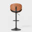 Ensemble de 2 tabourets de bar pivotants, réglables en hauteur avec dossier et repose-pieds, revêtus de similicuir pour cuisine et bar-219525622