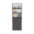 Bookcase Dual-Door Benzoni, Office, Matt Gray / White-2137736566