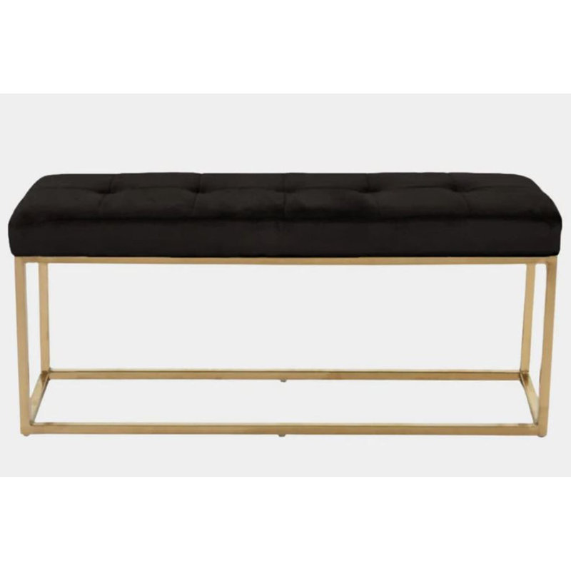 Banc rembourré très grand, Noir