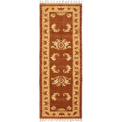 One-of-a-Kind Berghildur Hand-Knotted 1980s 3'1"" x 9'6"" Runner Wool Area Rug in Orange/Beige -  Isabelline, 9B248AADD83243B1AA72107A2F1C21DD