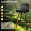 Swivel Upholstered Counter Stool with Solid Wood Frame-675525812