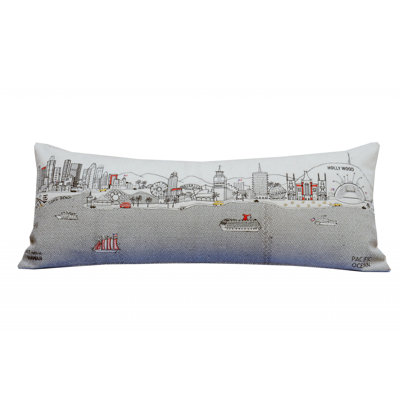 Los Angeles Skyline Lumbar Decorative Pillow
