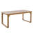 Decia Outdoor 5-Piece Acacia Wood Dining Set With Rope Back Chairs & Curved Leg Table