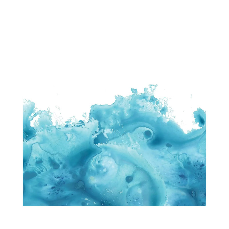 Splash Wave VI by June Erica Vess - Wrapped Canvas Painting, 30.48 cm H x 30.48 cm W
