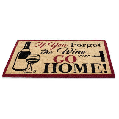 A oublié le vin de 30 po x 18 po tapis de porte extérieur antidérapant Brigid