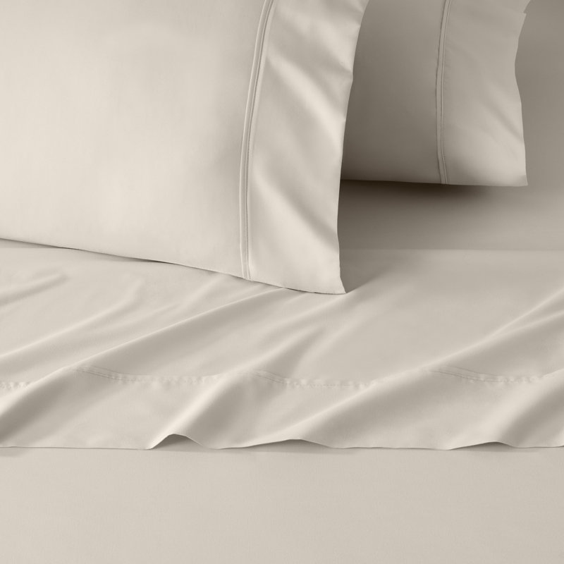 GAIAM Microfiber Cooling Wrinkle-Resistant Sheet Set, California King Sheet Set with 4 Pillowcases, Silver Cloud