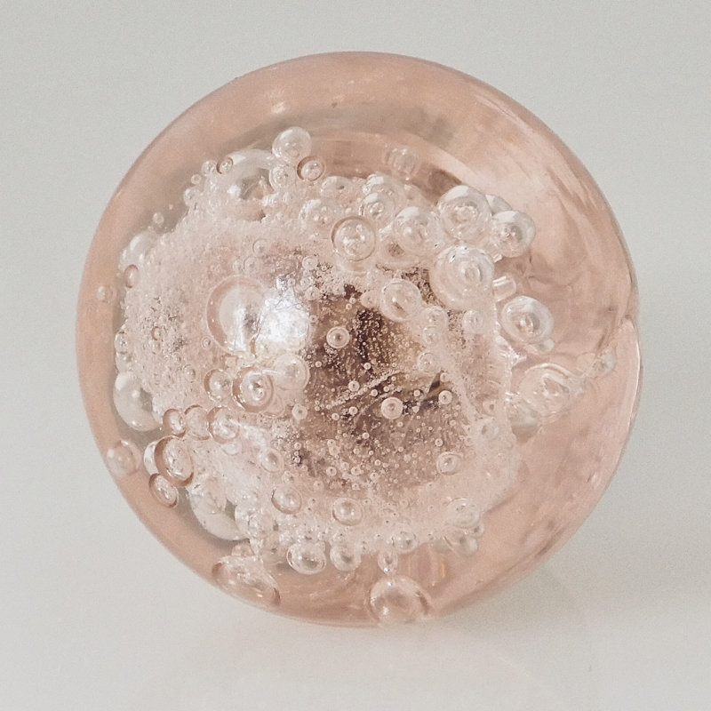 Bubble Glass Knob (SET OF 4) , Pink