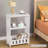 3 Tier Side Table Night Stand, Narrow End Table With Display Shelf, Small Bookcase Bookshelf, Simple Bedside Table Storage Rack For Bedroom, Living Room, Office, Bathroom, White