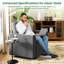 Canapé modulaire modulaire avec rangement dissimulé, convertible en lit, coussin en mousse à mémoire de forme de 27 po, lin gris, 1 siège, ressorts et convertibles en forme de S, cadre à ressorts hélicoïdaux