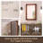 Gwenneth Rectangle Wood Mirror for Bathroom, Solid Pine Wood-932165482-878103208