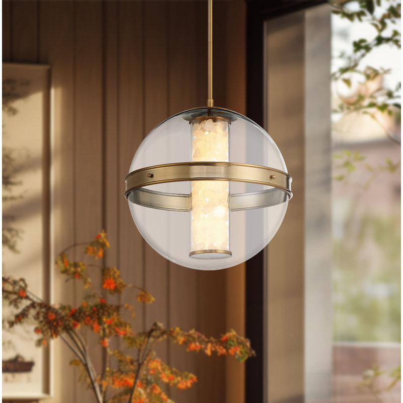 Divinely LED Pendant, 18.38" H x 16.63" W x 16.63" D, 4
