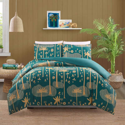 Cosmic Desert 100% Cotton Tropical 3-Piece Duvet Cover Set – Boho Printed Bedding