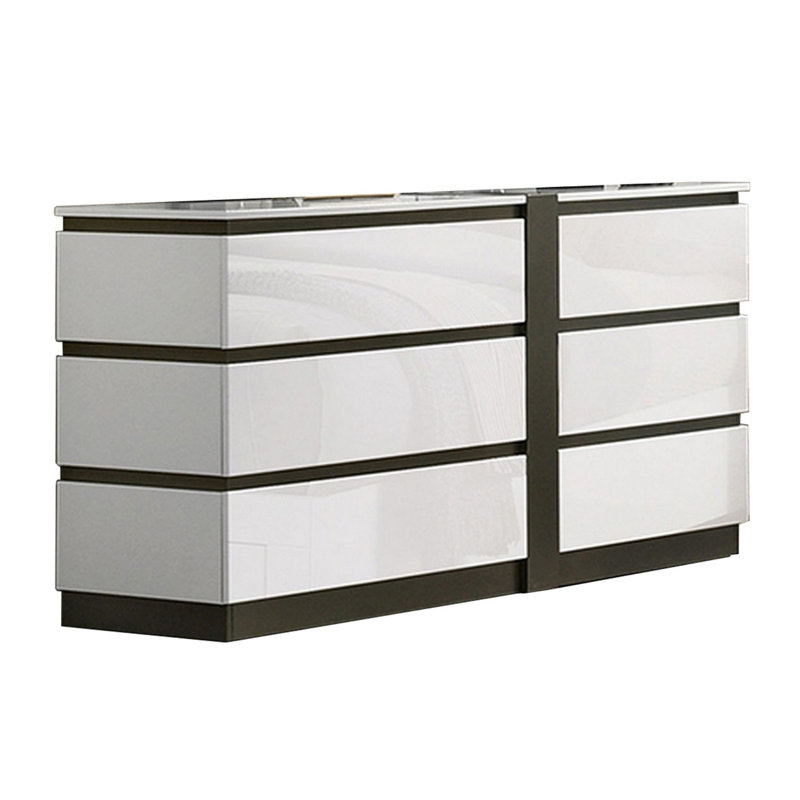 Commode double l 58,25 po à 6 tiroirs Saleigh