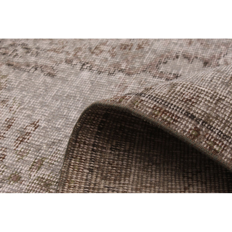 One-of-a-Kind 5'8" X 8'7" 1980s Wool Area Rug in Grey