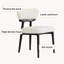 Chaise d'appoint noire et blanche à dossier solide (ensemble de 2)-1533481646
