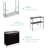 Lecil Metal Wicker Bar Counter with Stools