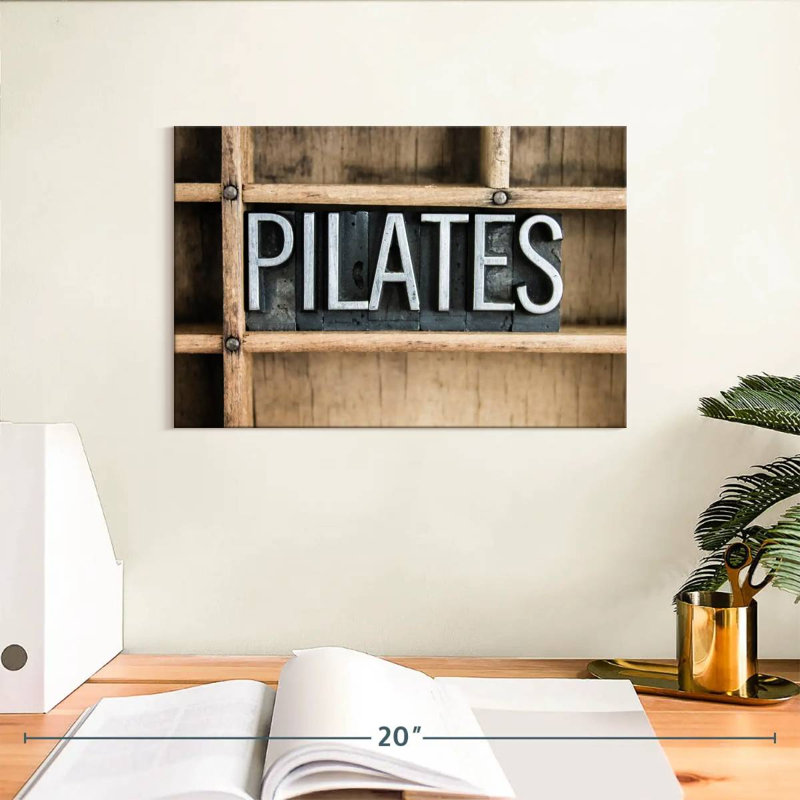 Typographie de métal Sirci Pilates, H 8 po x l 12 po