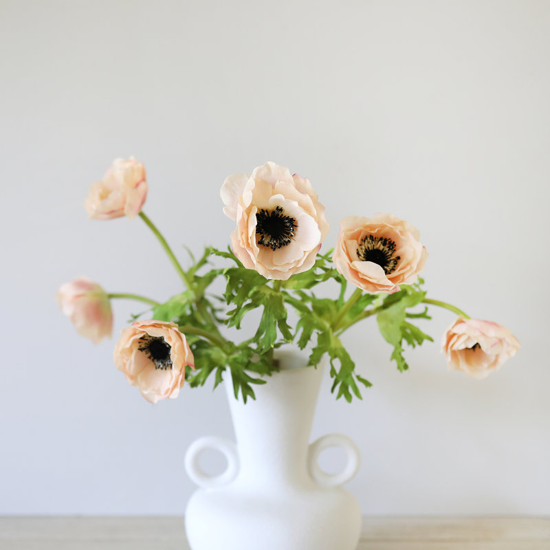 Real Touch Anemone Faux Floral, Peach