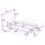 Grand lit plateforme tapissier avec tête de lit à oreilles et nombreuses options de rangement-1684369663