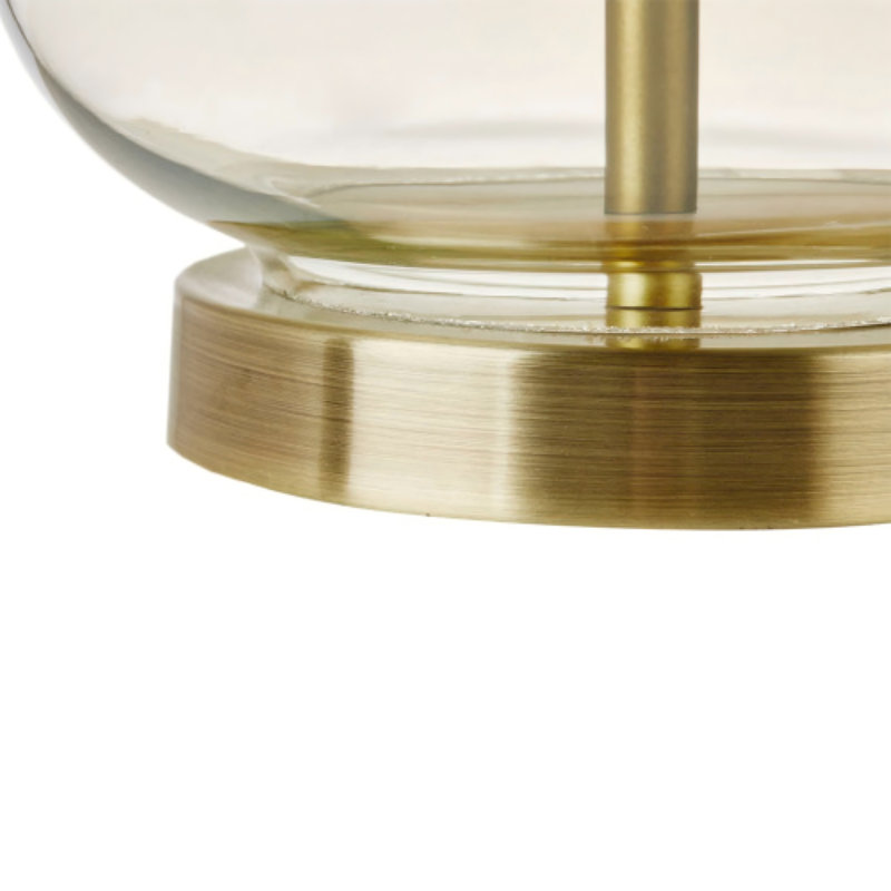 Ensemble de 2 lampes de table modernes en verre courbé avec base dorée et abat-jour tambour blanc pour le salon de la chambre à coucher
