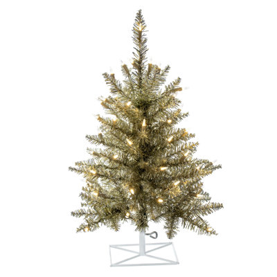 Champagne Fir 3' Pre-Lit Fir Christmas Tree