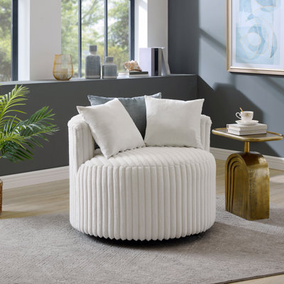 Fauteuil d'appoint basique en velours côtelé Malna