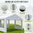 13 ft x 26 ft Galvanized Steel Party Tent - Heavy Duty Wedding Tent with 4 Sandbags-93565544