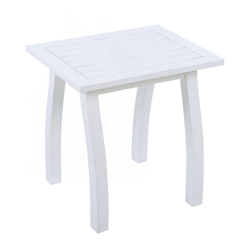 White PU Rectangular End Table