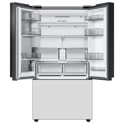 Samsung Bespoke 3-Door French Door Refrigerator (30 cu. ft.) with Beverage Center