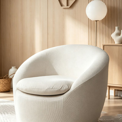 Fauteuil demi-tonneau, pivotant à 360 °