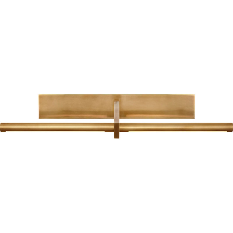 Axis Pivoting Library Light, 3" H x 24.5" W x 13.25" D, Antique-Burnished Brass