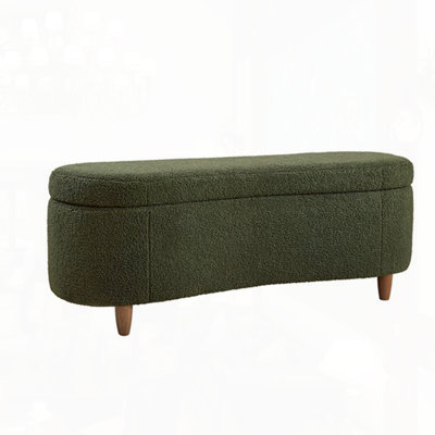 Boucle Flip Top Storage Bench