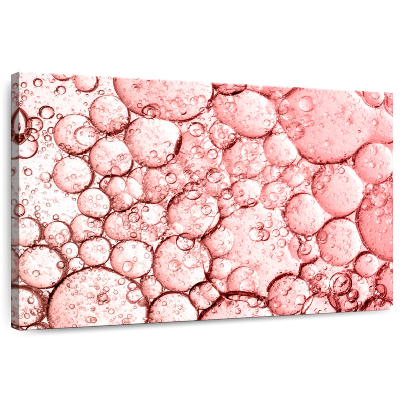 Abstrait de bulles roses Kerner, H 20 po x l 30 po