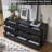 9-Drawer Farmhouse Dresser, Rustic Wood Chest of Drawers with Natural Texture-1989545426