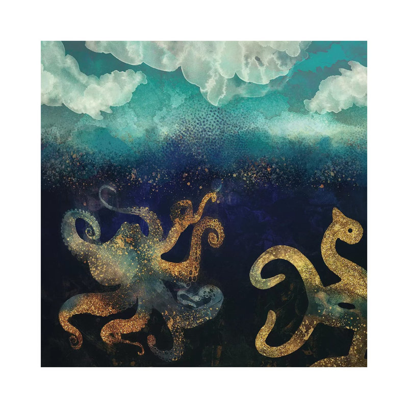 Underwater Dream II by SpaceFrog Designs - Wrapped Canvas Painting, 66.04 cm H x 66.04 cm W x 1.91 cm D