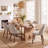 Upholstered Solid Wood Small Dining Chairs - Ergonomic Curve & Plush Padding for Multiple Spaces-1858365619