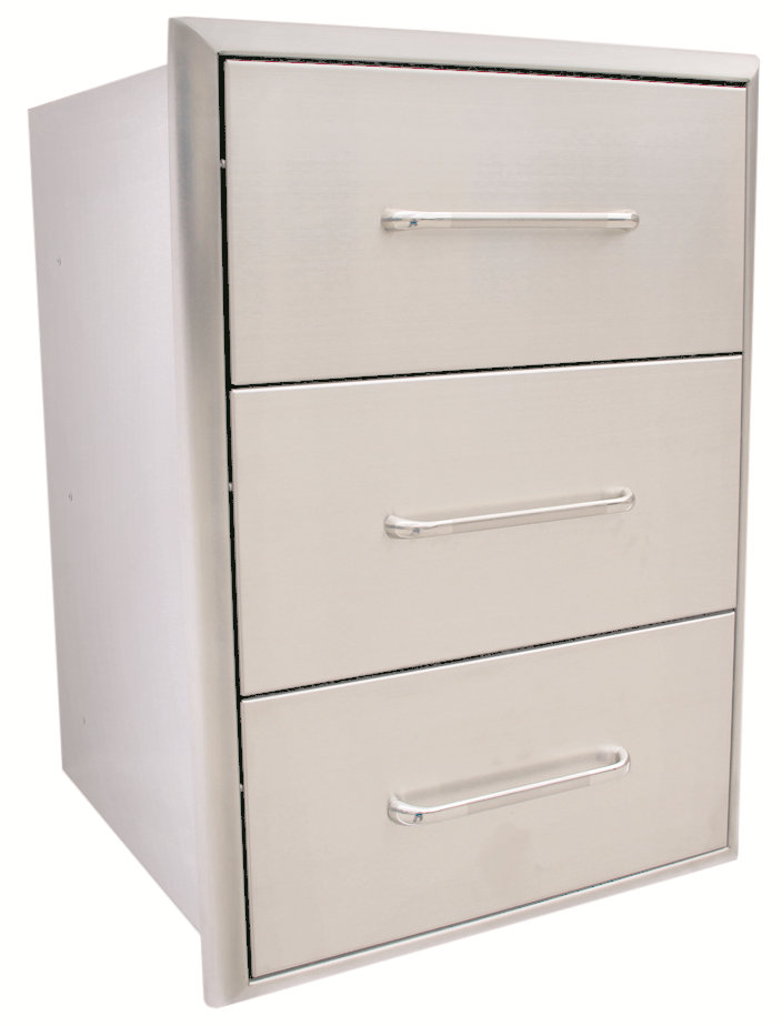 SABER® Stainless Steel 3-Drawer Cabinet Saber