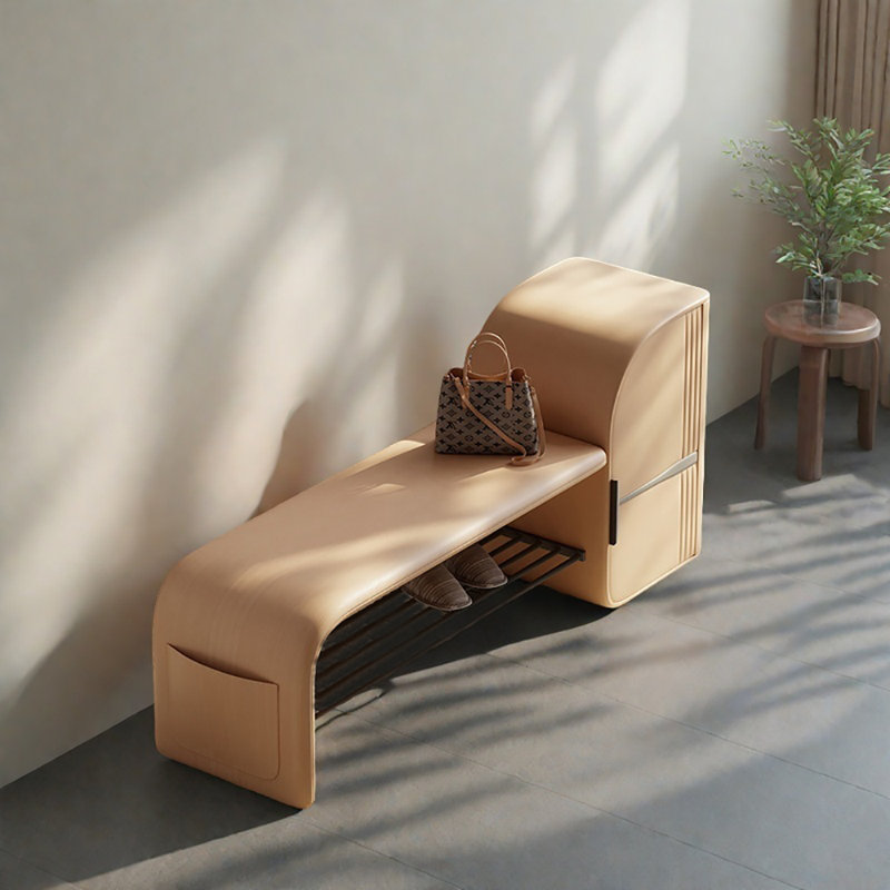 Tabouret avec rangement à chaussures 47,2 po, Orange